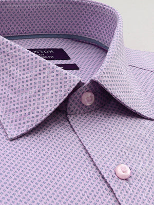 Pink Print Tailored Fit Corey Pure Cotton Shirt