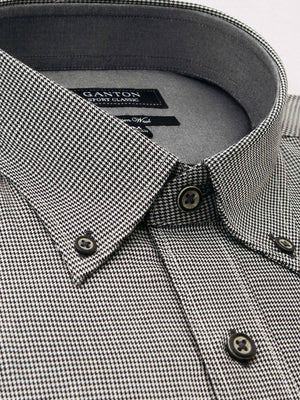 Mini Black Check Classic Fit Casual Abraham Shirt