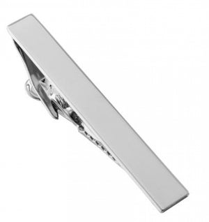 Brushed silver Tie Clip