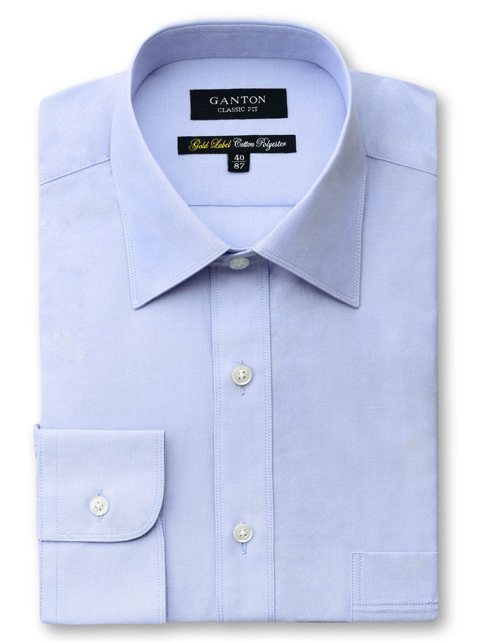 Blue Gold Label Classic Fit Cotton Polyester Shirt