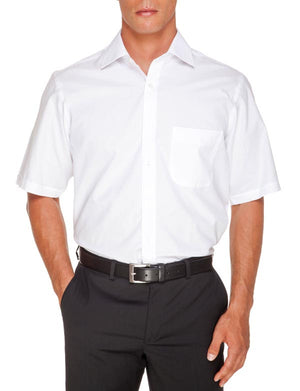 White Gold Label Classic Fit Short Sleeve Cotton Polyester Shirt