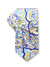Blue White Gold Paisley Print 7cm Axel Cotton Tie Made in Australia