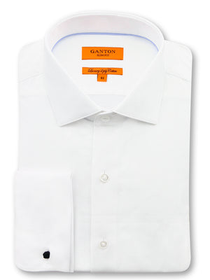 White Textured Slim Fit Darren Luxury 2 Pl,y Cotton Shirt