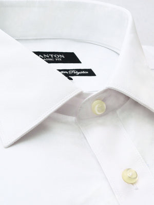 White Gold Label Classic Fit Short Sleeve Cotton Polyester Shirt