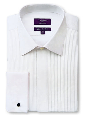 Dinner Shirt Pleated Front - Spread Collar French Cuff